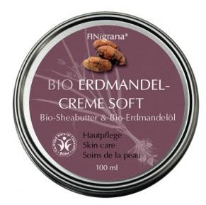 Weissblech Dose mit Bio Erdmandel Creme Soft von FINIgrana100 ml