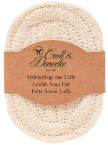 Seifenablage aus Luffa von Croll & Denecke mit Pappbanderole
